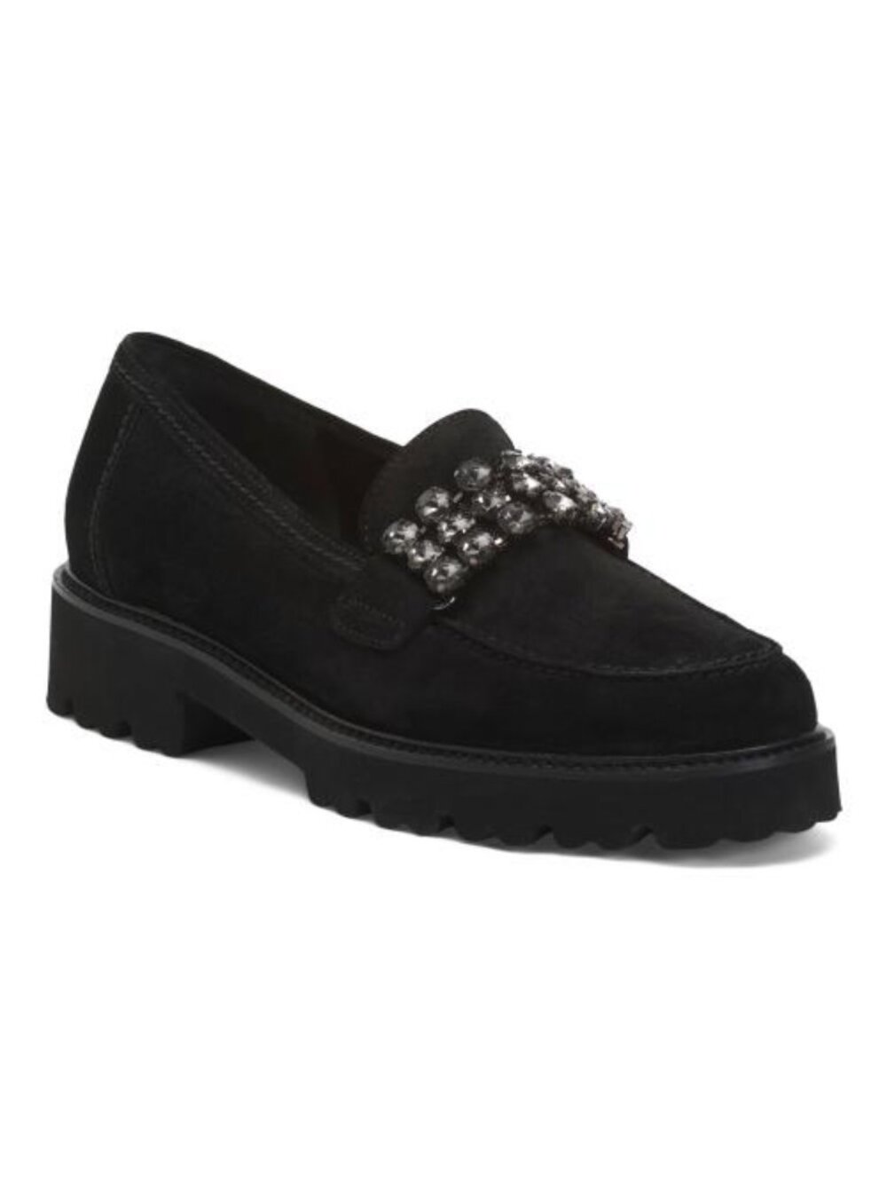 GABOR Suede Mixed Media Jeweled Band Best Fitting Loafers